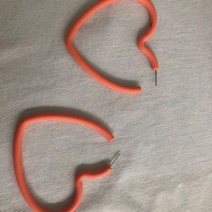 Heart hoop earrings